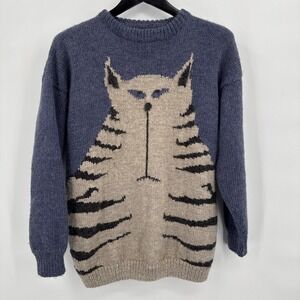 Design by Barbara Service-Hillard Handmade Vintage Sweater #32 For Cat Lovers